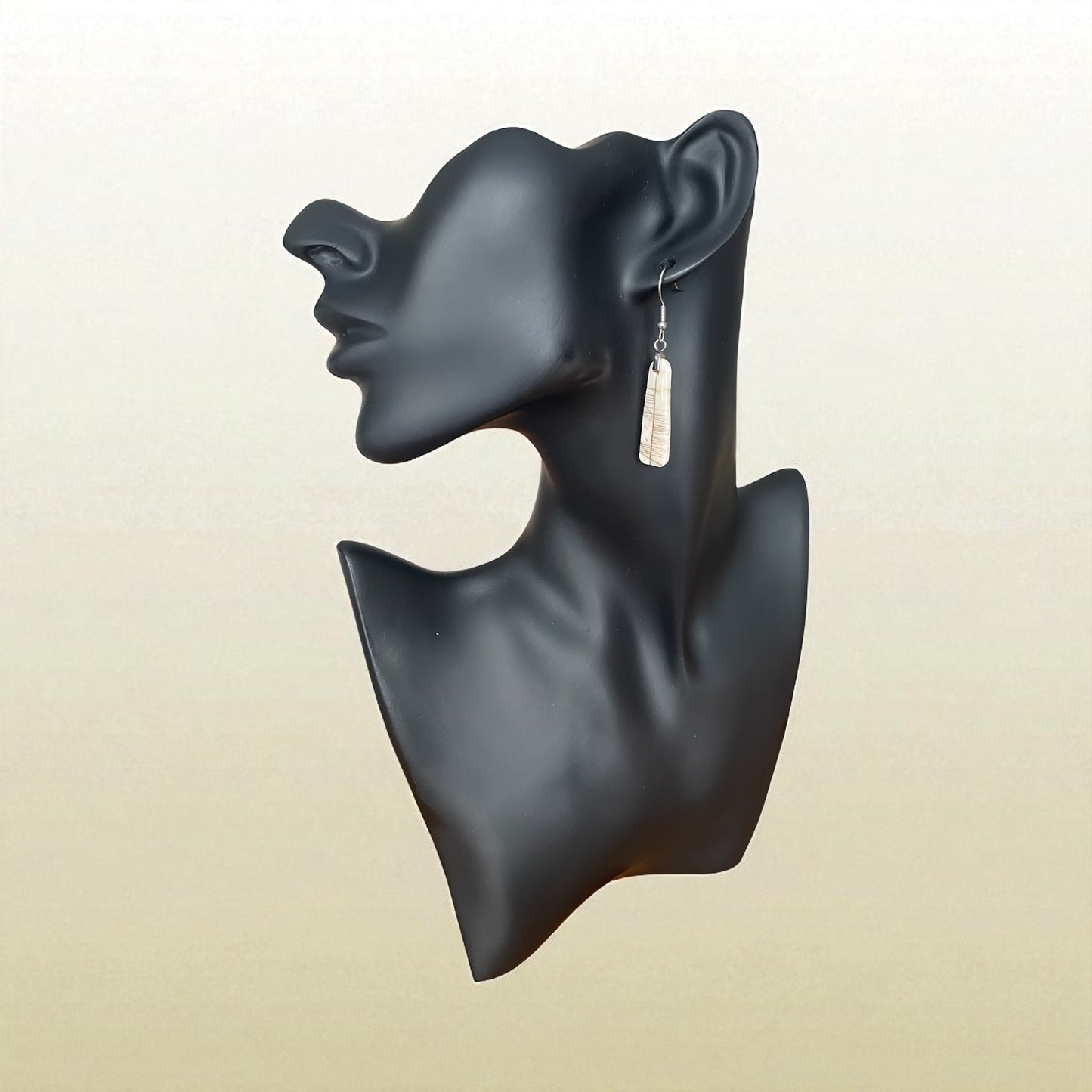 Ogham Inscribed Polymer Clay Earrings - "Misneach" for Courage