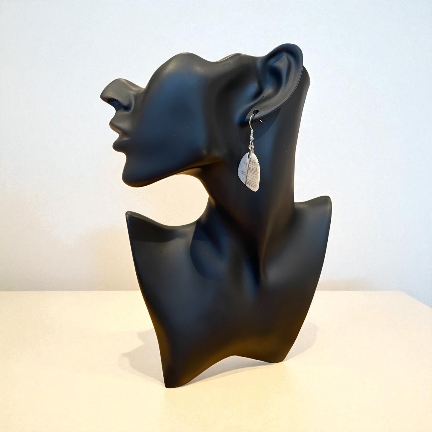 Handmade Ogham Earrings - "Sonas" for Happiness in Polymer Clay