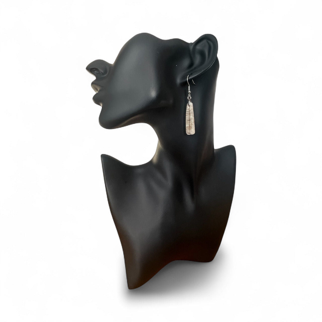 Ogham Inscribed Polymer Clay Earrings - "Creideamh" for Faith with Stainless Steel Fastenings