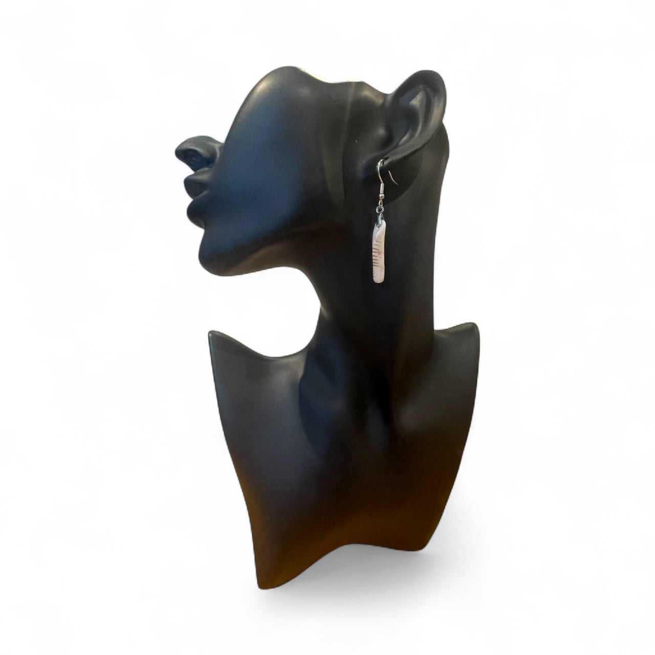 Ogham Inscribed Polymer Clay Earrings - "Ceol" for Music with Stainless Steel Fastenings