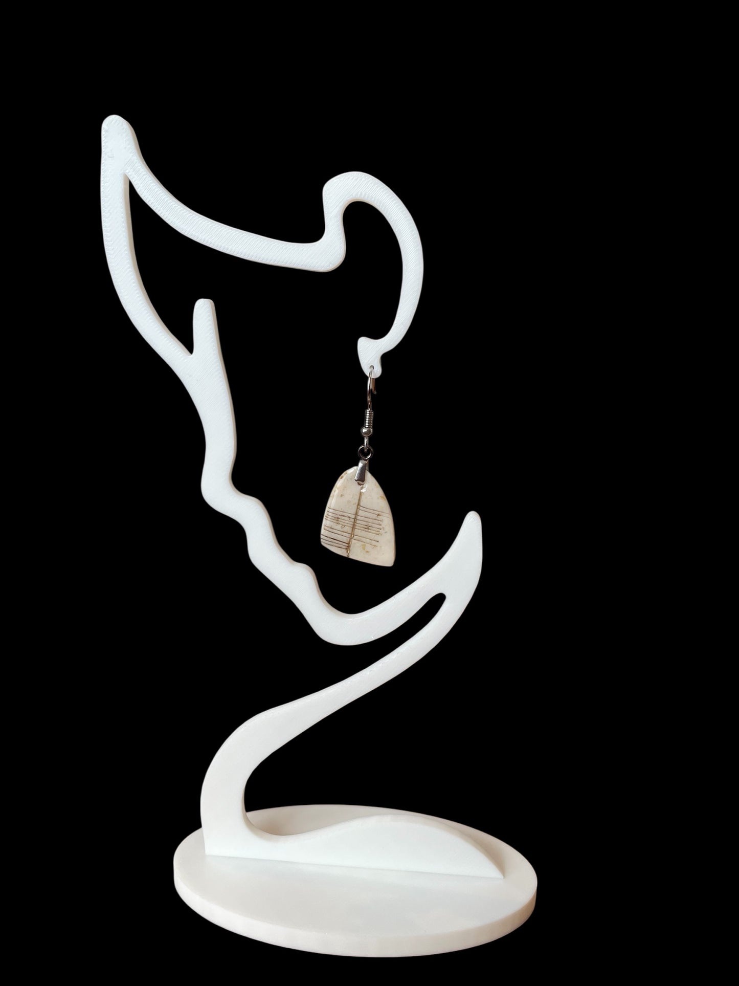 Ogham Inscribed Polymer Clay Earrings - "Toil" for Will with Stainless Steel Fastenings