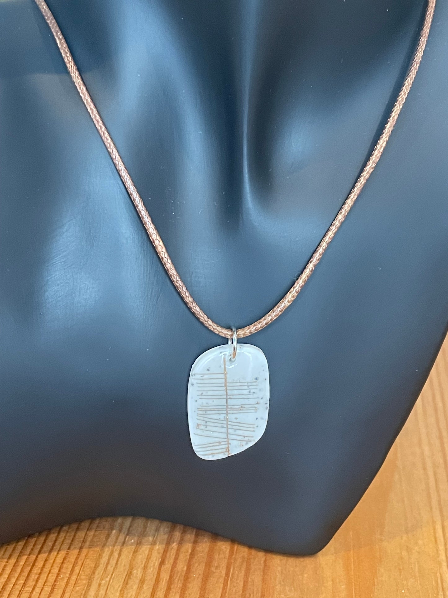 Ogham Inscribed Polymer Clay Pendant - "Creid" for Believe
