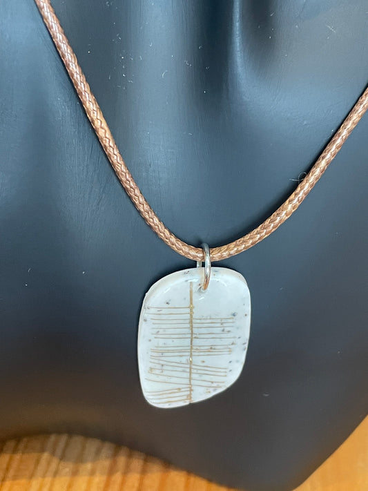 Ogham Inscribed Polymer Clay Pendant - "Creid" for Believe