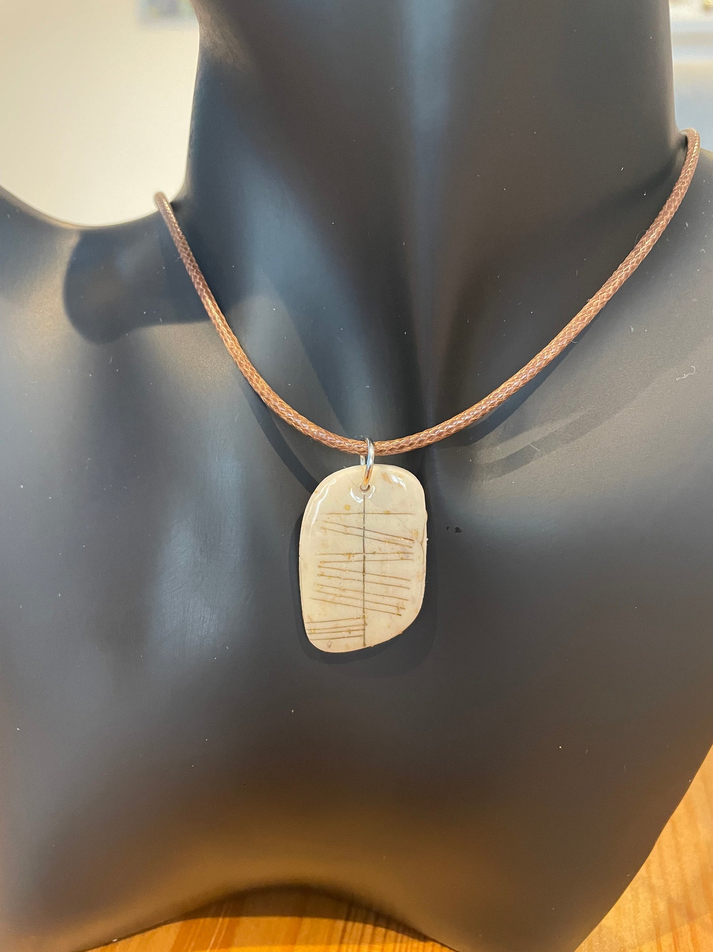 Handmade Ogham Pendant - Brave "Cróga"