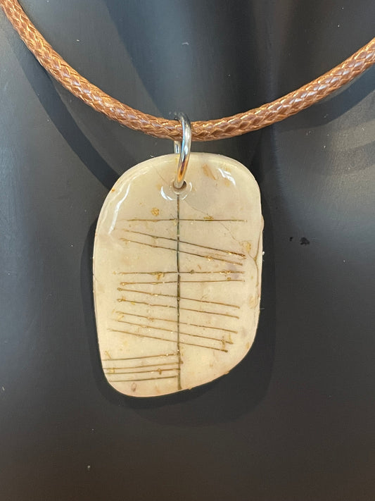 Handmade Ogham Pendant - Brave "Cróga"