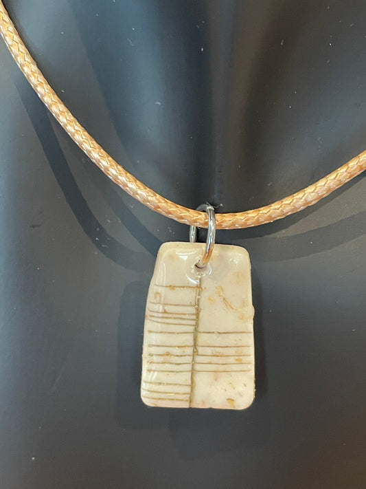 Handmade Ogham Pendant - Home "Teach"