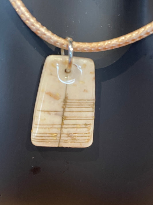 Ogham Inscribed Polymer Clay Pendant - "Eolas" for Knowledge