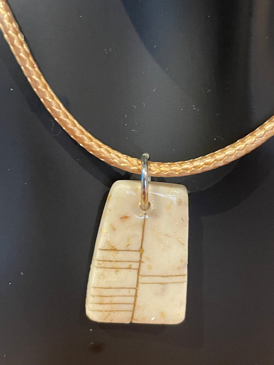 Handmade Ogham Pendant - Honor "Clú"