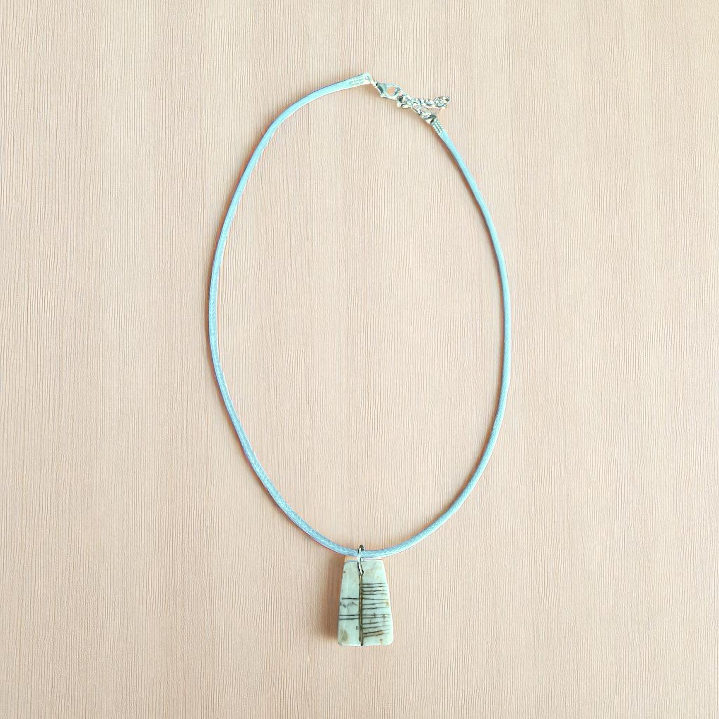 Ogham Inscribed Polymer Clay Pendant - "Solas" for Light