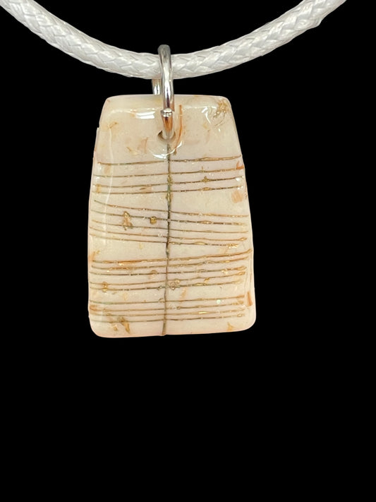 Ogham Inscribed Polymer Clay Pendant - "Éire" for Ireland