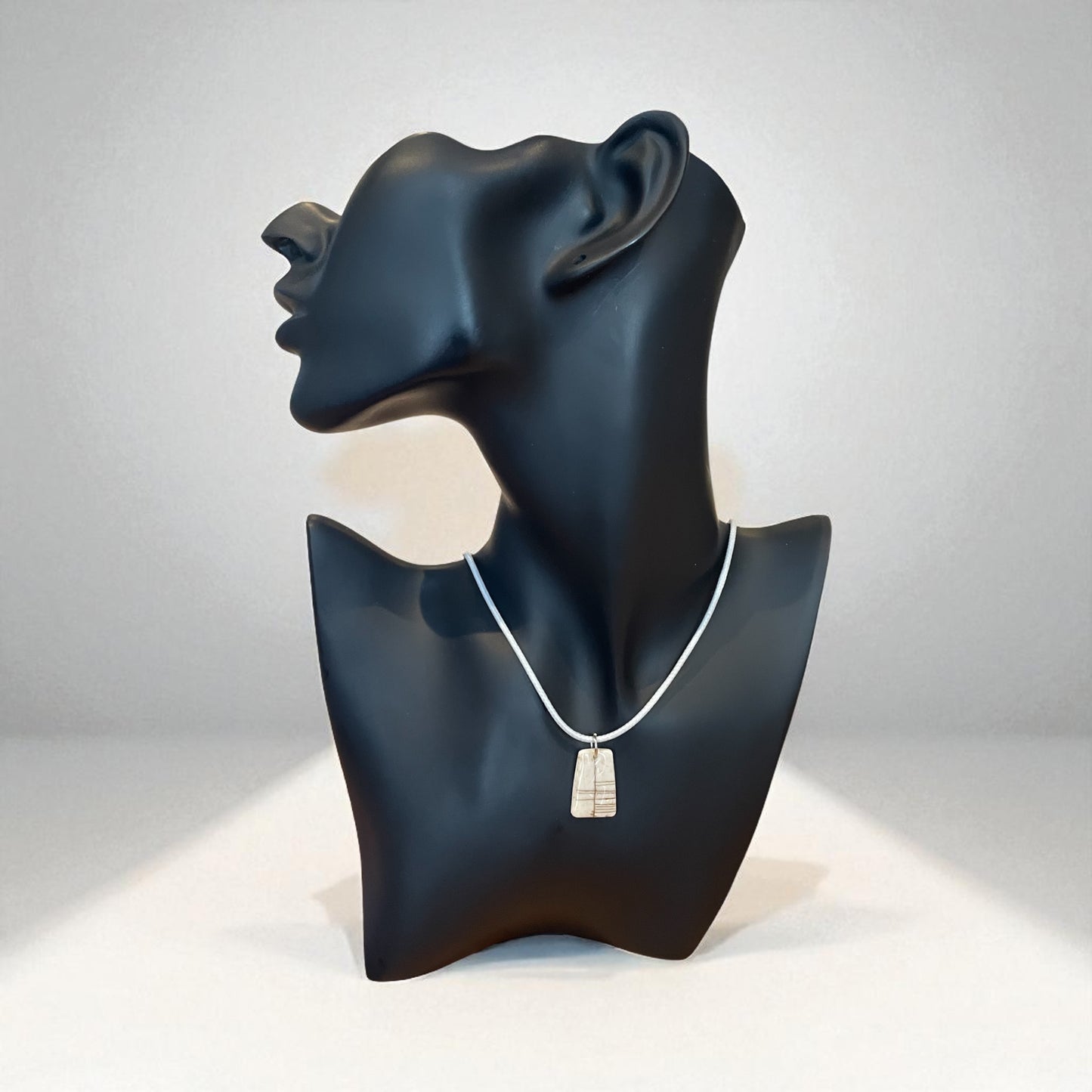 Ogham Inscribed Polymer Clay Pendant - "Saol" for Life
