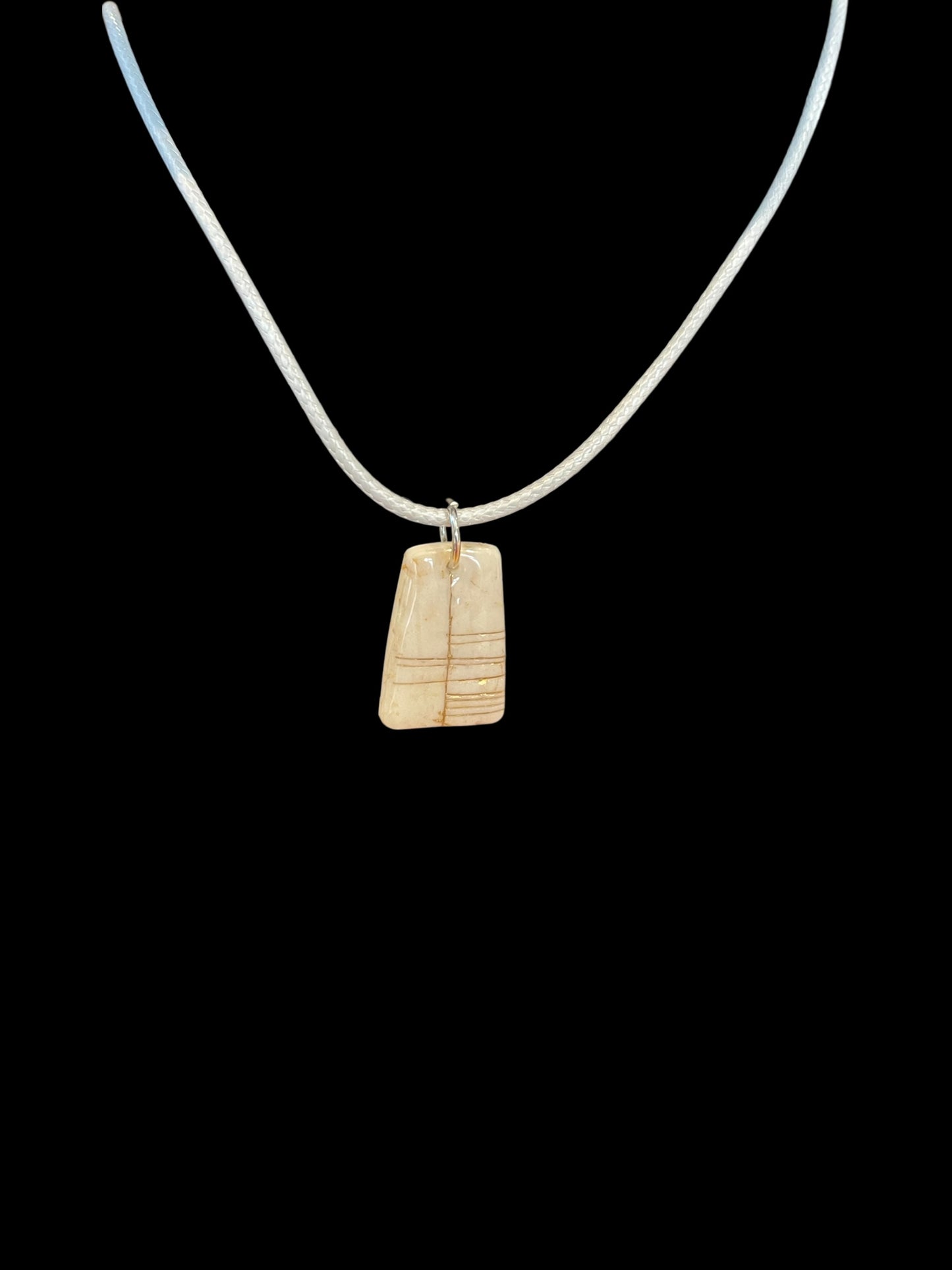 Ogham Inscribed Polymer Clay Pendant - "Saol" for Life