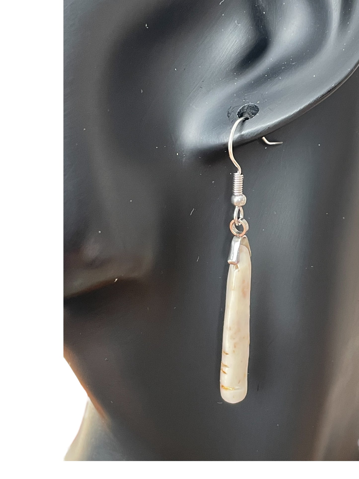 Handcrafted "Ádh" Luck Earrings – Ogham Inscription in Polymer Clay with Stainless Steel Hooks