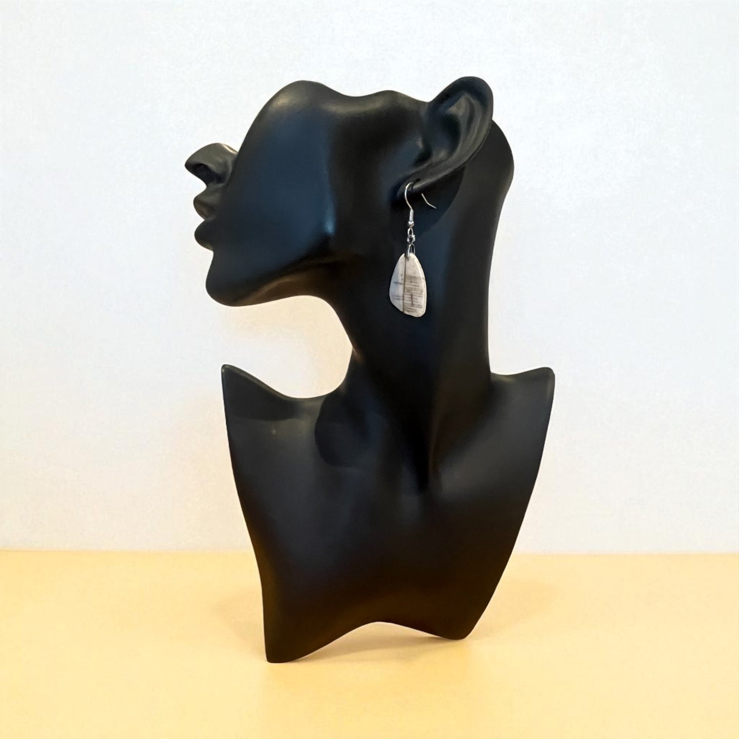 Handmade Ogham Earrings - "Sonas" for Happiness in Polymer Clay
