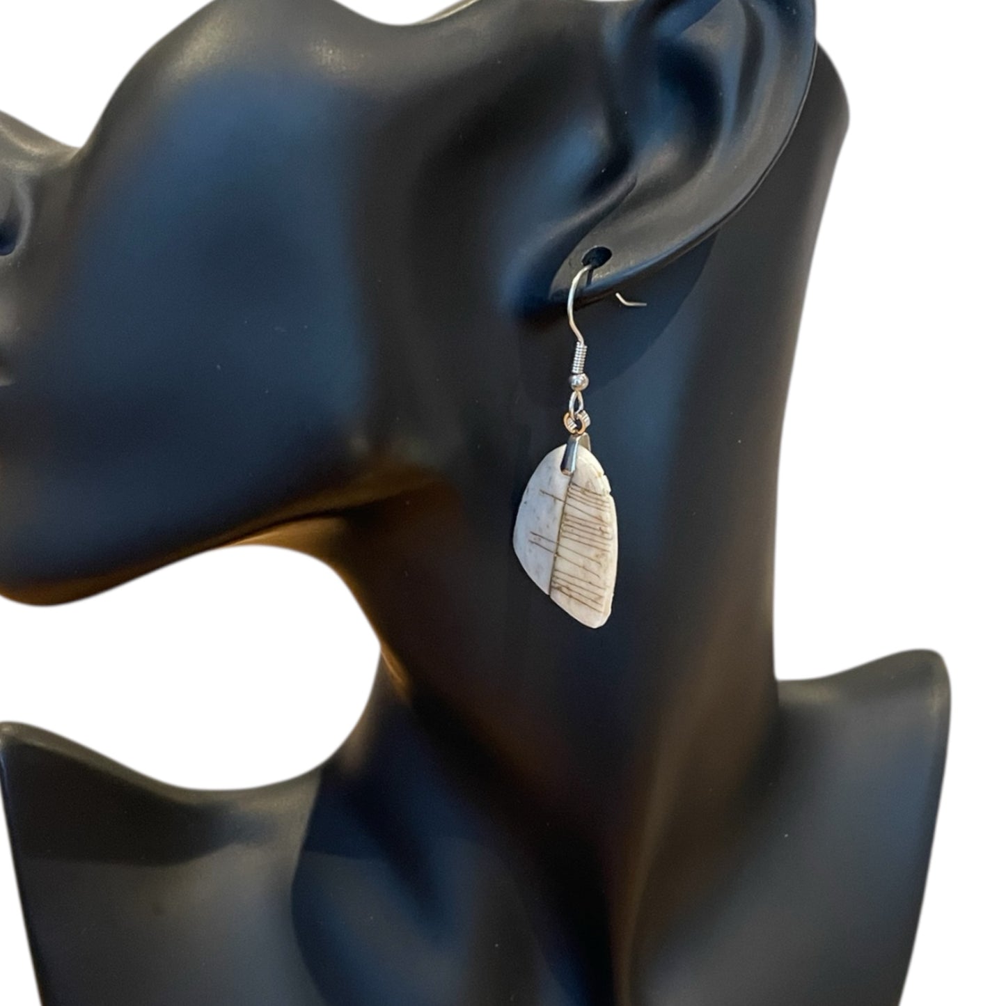 Handmade Ogham Earrings - "Sonas" for Happiness in Polymer Clay