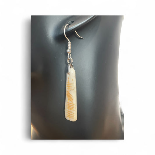 Ogham Inscribed Polymer Clay Earrings - "Éire" for Ireland with Stainless Steel Fastenings