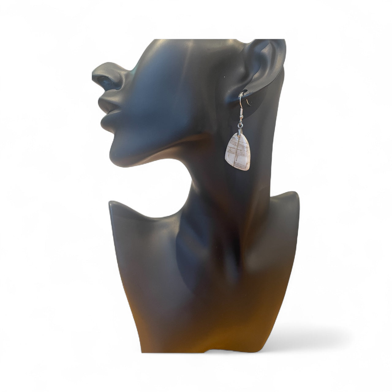 Ogham Inscribed Polymer Clay Earrings - "Spiorad" for Spirit with Stainless Steel Fastenings