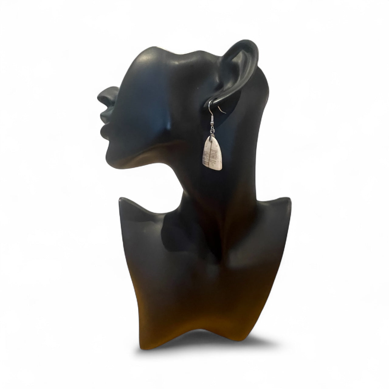 Ogham Inscribed Polymer Clay Earrings - "Toil" for Will with Stainless Steel Fastenings