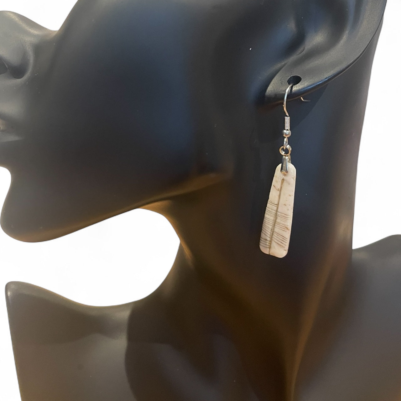 Ogham Inscribed Polymer Clay Earrings - "Creid" for Believe with Stainless Steel Fastenings