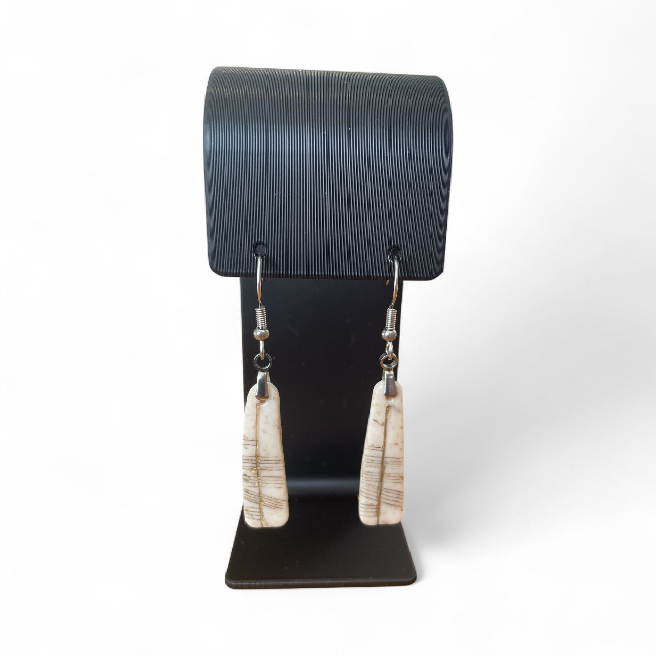 Ogham Inscribed Polymer Clay Earrings - "Creid" for Believe with Stainless Steel Fastenings