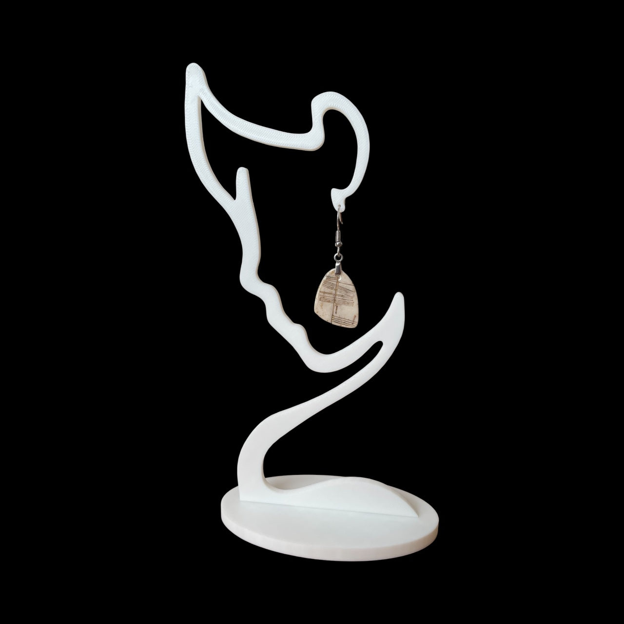 Ogham Inscribed Polymer Clay Earrings - "Spiorad" for Spirit with Stainless Steel Fastenings