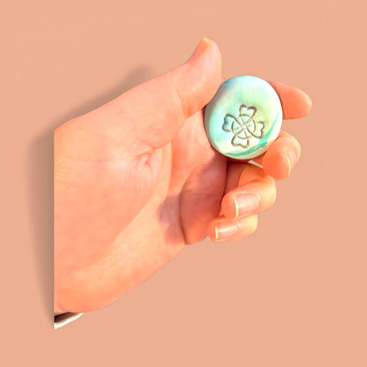 Harmony Heart Sky Blue Serenity Stone