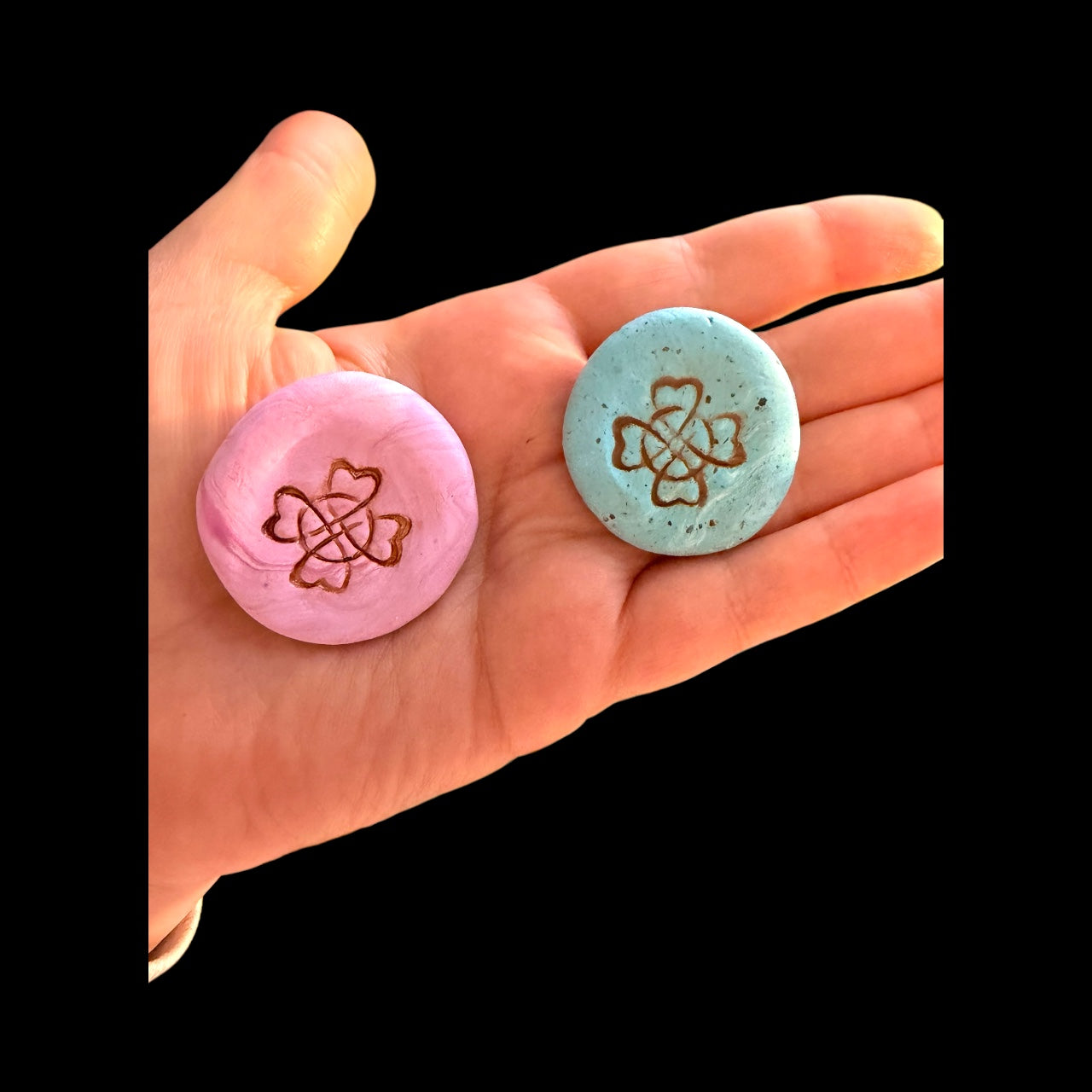 Harmony Heart Blue with Specs Serenity Stone